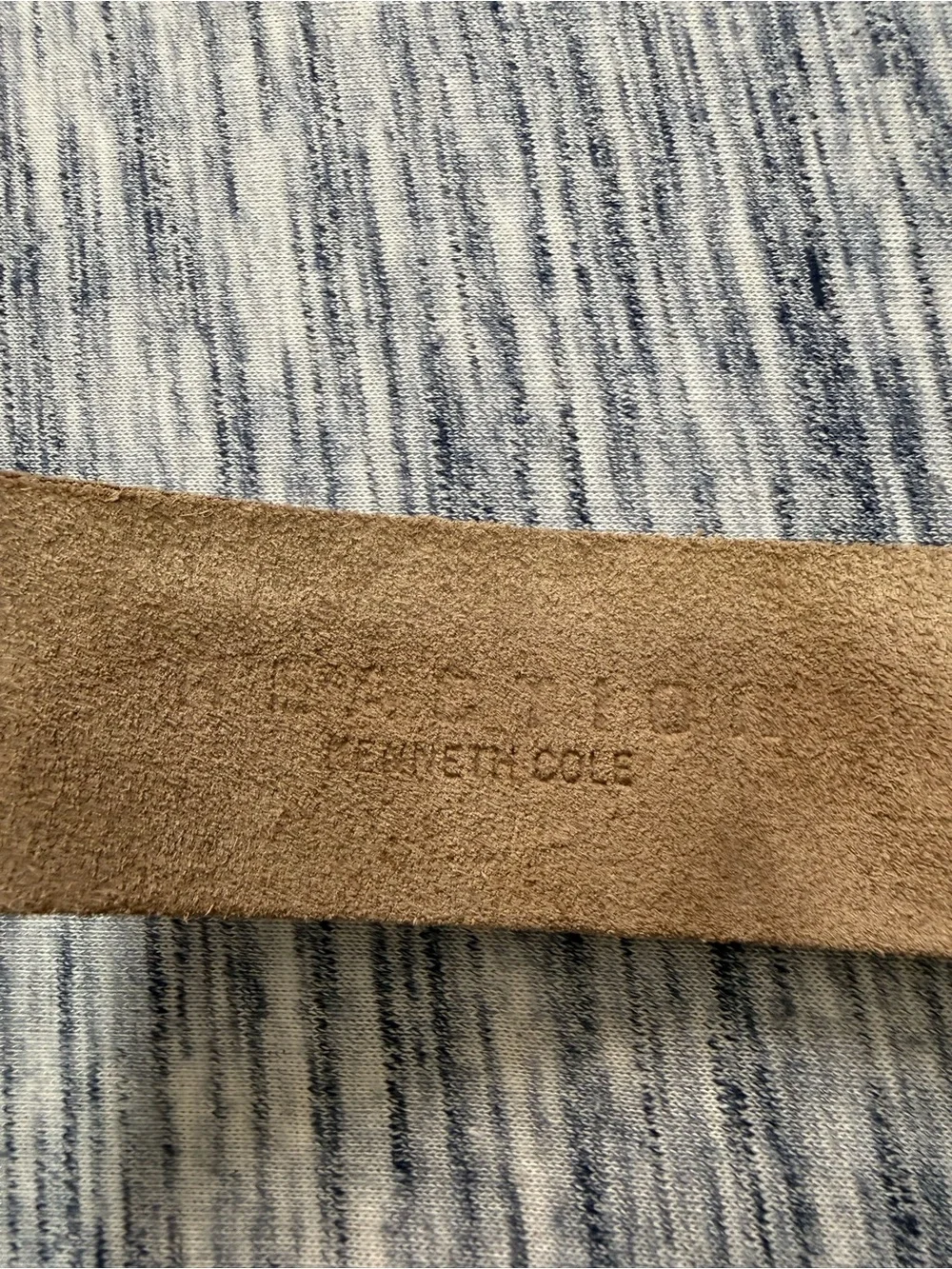 Kenneth Cole Brown Suede Double O-Ring Belt